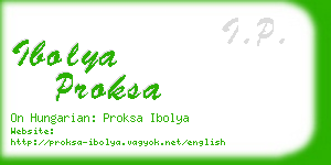 ibolya proksa business card